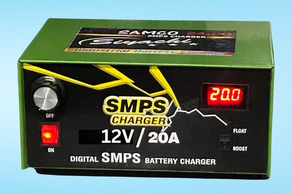 Inverter Battery Charger – 12V 20A Digital Automatic Inverter Charger with Stacker Charger Control Inverter battery charger 12V 20A automatic inverter charger with digital ampere meter and stacker charger variable current control knob