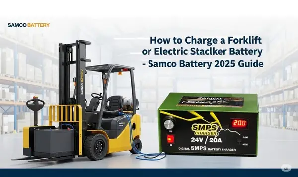 how-to-charge-forklift-stacker-battery-samco-india-2025