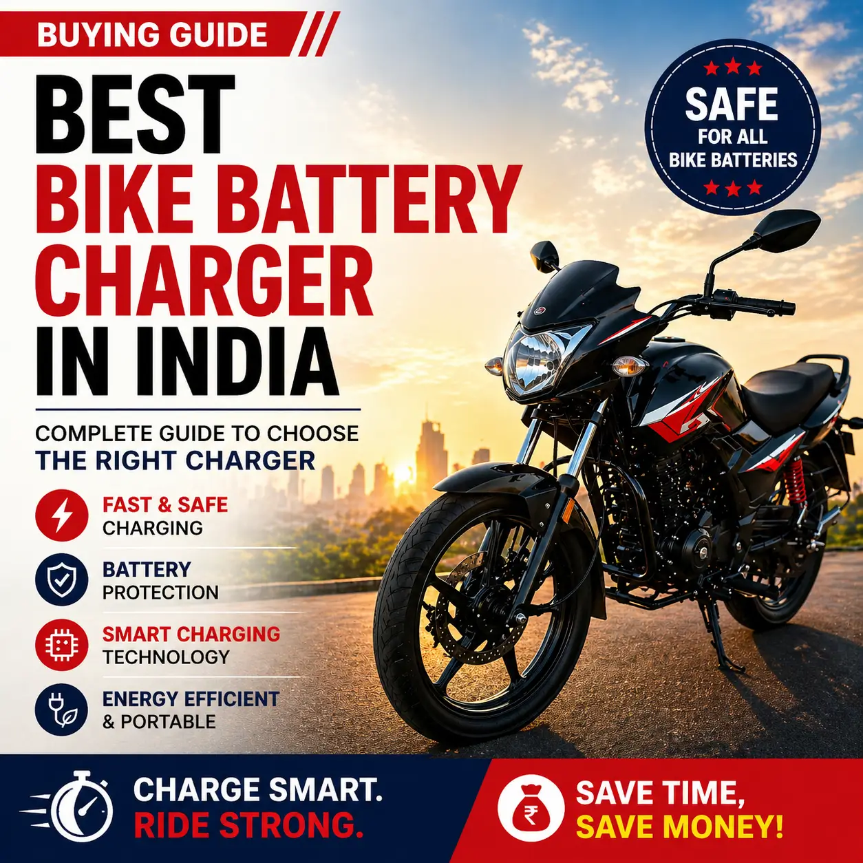 Best bike battery charger India – 3A vs 6A charger for motorcycles and scooters