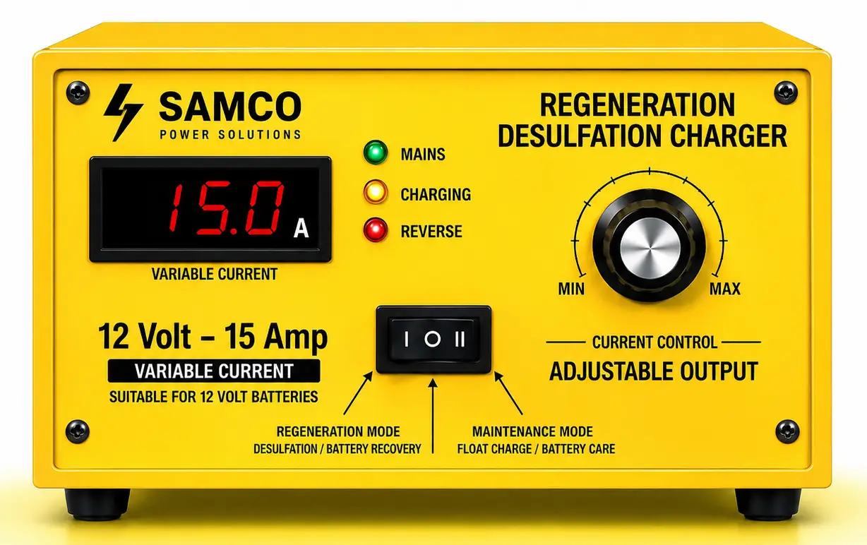 12V 15A Regeneration / Desulfation Battery Charger
