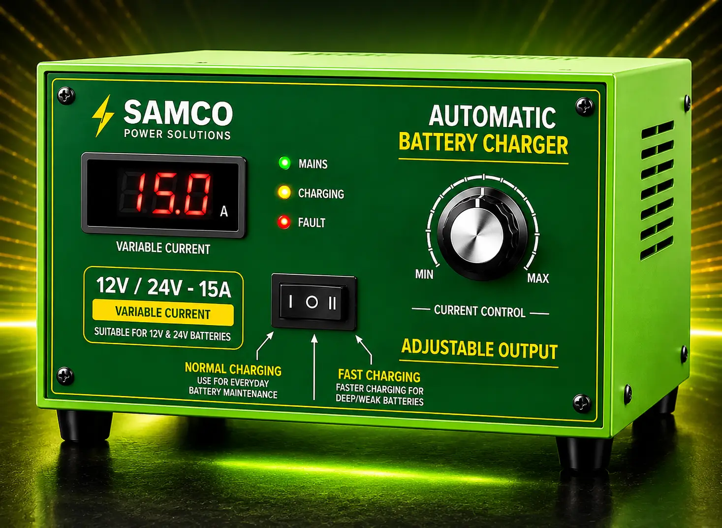 12V / 24V 15A Automatic Battery Charger